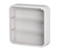 HUNYA Vitrine Acrylique, Vitrine Transparente pour Figurines, Vitrine Murale, Boîte De Rangement Transparente Anti-poussière, Vitrines À 3 Couches, Boîte De Présentation Transparente pour