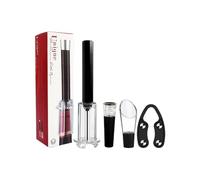 HUNYA Wino The Go Wine Opening Set, Ouvre-Bouteille de Vin à Pression d'air + Verseur de Vin + Bouchon sous Vide + Coupe-Capsules, Cadeaux pour Les Amateurs de Vin d'anniversaire de la Saint-Valentin