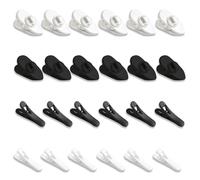 huoanpo 24PCS Clips pour Écouteurs - Modèles Rotatifs Courts & Fixations Longues | Utilisable comme Clip pour Câble/Micro/Vêtement
