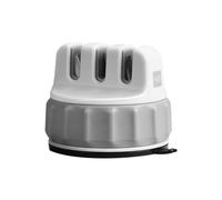 Huohou Aiguiseur de couteaux avec base à forte ventouse - système d’affûtage 3 étapes pour couteaux de cuisine, corps en ABS, utilisation à une main, design antidérapant, compact & facile à ranger