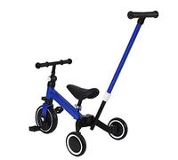 HUOLE 3 en 1 Vélo d'Equilibre Enfants Evolutif avec Siège et Guidon Réglables, Tricycle à Pédales Convertible avec 3 Roues EVA, Draisienne Intérieur Extérieur pour Enfants 1-4 Ans-Trois -in-Un (Bleu)