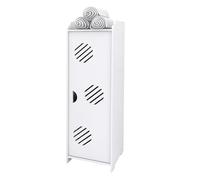 HUOLE Armoire d’Angle avec Porte et Étagères, Support pour Papier de Toilette étagère réglable, Meuble de Salle de Bain, Armoire de Salle de Bain Colonne,24 * 20 * 75cm-Blanc