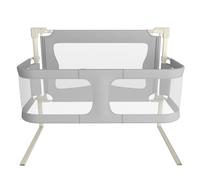 HUOLE Barrière de Lit Enfant Lit Cododo de Bébé avec Moustiquaire, fenêtre en Maille Respirante et Visible,pour Les Bébés de 1 à 36 Mois,Lit Parapluie 3-en-1,120 x 50 x 105 cm (Gris)