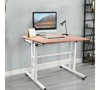 HUOLE Bureau Gamer, Bureau Assis-Debout électrique réglable en Hauteur, Ergonomique, Facile à Utiliser, Support Tour PC Réglable,80 x 60 x 67-115 cm (Grand Format) chêne Ancien