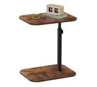 HUOLE Bureau Gamer, Bureau Assis-Debout électrique réglable en Hauteur, Ergonomique, Facile à Utiliser, Support Tour PC Réglable,40 x 30 x 80 cm - Forme en C - Bois flammé