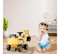 HUOLE Excavatrice Télécommandée, Jouets Pelleteuse télécommandée,Télécommande Excavateur Jouets pour Enfants, Rotation 680°, Noël Cadeau Anniversaire Garçon 3+ Ans, 50 * 30 * 60cm-Jaune