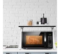 HUOLE Extensible avec 2 Niveaux d'étagère Extensible en Hauteur & Largeur-Support de Four, Grille à rôtir, étagère de Plan de Travail pour Micro-Ondes, étagère de Rangement de comptoir de Cuisine