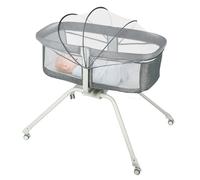 HUOLE Lit Cododo Bébé 0-6 Mois avec Roues Intégrés, 2en 1 Lit bébé Berceau Cododo,Berceau bébé evolutif, avec Matelas et Moustiquaire,94 * 70 * 80cm (Gris)