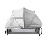 HUOLE lit de Voyage pour Enfants, Parc, pour bébés et Enfants Berceau avec Freins Matelas Ergonomique-90 * 70 * 50cm (Gris)