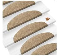HUOLE Lot de 30 Marchettes d'escalier Antidérapant Autocollante Moquette de marches Tapis de Protection d'escalier de Non-glissière (Marron (30))