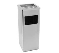 HUOLE Poubelle à Cendrier d'Hôtel Poubelle de Recyclage Ordure Déchet Extérieur Ecole Unité Bureau Restaurant Hôpital-Argent (1 PC) 30 * 24 * 60cm-48L