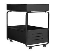 HUOLE Rangement sous évier Support d'armoire Coulissant,Organisateur de Cuisine à 2 Niveaux Rangement sous évier, pour Cuisine Armoire Salle de Bain, Acier au carbone-40 * 25,5 * 39,5 cm-Noir (1PC)
