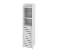 HUOLE Support Papier Toilette Armoire,Petit Meuble de Rangement pour Toilettes, Meuble de Salle de Bain sur Pied Design Moderne, Colonne, Armoire/penderie,Étagères Réglables
