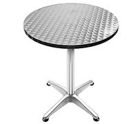 HUOLE Table de Bar bistrot Ronde ? 60 cm réglable 70 cm / 110cm en Hauteur 2 en 1 en Acier Mange Debout extérieur Salle à Manger (60 * 60 * 70/110cm (Rond))