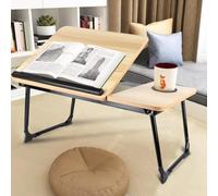 HUOLE Table de lit, Plateau pour Ordinateur,Lapdesk Pliable, pour Le canapé, l'étude, la Lecture et l'écriture,56 * 33 * 24cm (Couleur d'origine)