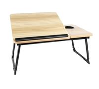HUOLE Table de Lit pour Ordinateur Portable, Réglable en Hauteur et Angle, Support Lecture et Ordinateur Portable, Lapdesk Pliable, Table pour Lit/Canapé/Sol, 56 * 33 * 24cm (Couleur d'origine)