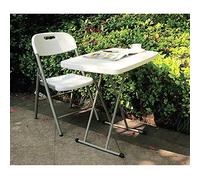 HUOLE Table Haute Mange Debout Pliante Grand Plateau - Table Pliante Mange Debout Grande Capacité idéal pour Cérémonies et Mariages -76 x 50 x 74 cm (Blanc)