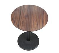 HUOLE Table Salle à Manger Ronde Vintage 2-4 Personnes pour Salon Cuisine Bureau, en Bois d'ingénierie et Métal, Surface Résistante à l'eau, 60 x 60 x 72 cm (B)