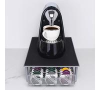 HUOLE Tiroir à Capsule de Café, Porte Dosette de Café avec Pieds en Caoutchouc Antidérapants, Compatible Dolce Gusto ou Vertuo, Support Pouvant Contenir Empilables-28*42*9.5cm