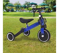 HUOLE Vélo Bébé sans Pédales Draisienne Enfants 12-36 Mois, Cadeau de Premier Anniversaire pour Bébé, Jeux Intérieur et Exterieur Enfant 1-3 Ans, Vélo d'Équilibre pour Garçons et Filles- (Bleu)
