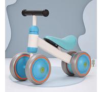 HUOLE Vélo d'Equilibre Enfants Evolutif avec Siège et Guidon Réglables, Tricycle à Pédales Convertible avec 3 Roues EVA, Draisienne Intérieur Extérieur pour Enfants 1-4 Ans-50 * 18 * 38cm- Bleu