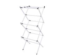 HUOLE XL Vêtements Pliage Airer, Pieds antidérapants, Séchoir à Linge Pliable et Extensible, Durable et Stable, pour Séchage en Intérieur,pour vêtements, Balcon, Camping,75 x 40 x 105 cm (Blanc（2pc）)