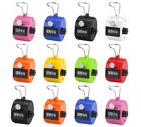 HUOMAQFAN Lot de 12 Compteur Manuel Passage, à cliquer 4 Chiffres Clicker en métal Comptage Mécaniquesà Main pour Sport Golf, Manifestation Compte Pas,École des Formateurs