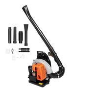 HUOMMGS 65CC 3,6CV Souffleur Thermique Essence Souffleur Feuille 2 Temps Moteur 0,3 m³/s Professionnel Souffleurs de Feuilles avec 4 Tuyaux & 2 Sangles Souffleurs Jardin Dorsales