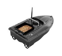 HUOMMGS Bateau d'alimentation avec télécommande de 500 m - Pour la pêche de nuit - Avec lumière LED - Capacité portable - Avec boîtes à appâts et antenne pour rivières, lacs, mers
