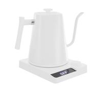 HUOMMGS Bouilloire à col de cygne - Distributeur d'eau chaude - 1 l - 1 200 W - Bouilloire électrique avec fonction de chaleur 24 heures - Affichage LED - En acier inoxydable 304 - Pour café, maison