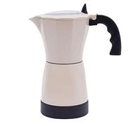 HUOMMGS Cafetière à expresso à induction pour 6 tasses 480 W 220 V Cafetière à expresso en aluminium avec socle central à 360° Cafetière à moka emblématique (blanc cassé)