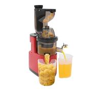 HUOMMGS Centrifugeuse électrique, 500 W, en acier inoxydable 304, avec 2 tasses de 400 ml, toboggan d'alimentation de 14 x 3 cm, multifonctionnelle, pour bureau, rouge
