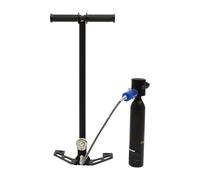 HUOMMGS Mini bouteille de plongée avec pompe, 0,5 l, capacité de 5 à 10 minutes, réservoir d'oxygène avec sangle, sangle de sécurité, dispositif de filtration, bouteille de plongée rechargeable pour