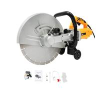 HUOMMGS Scie à béton électrique 3000 W avec lame de scie de 350 mm - Coupe-pierre haute performance - Avec pompe à eau et tuyau d'eau - 4200 tr/min - Scie à pierre - Coupe-béton - Pour bois, acier