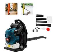 HUOMMGS Souffleur à essence 2,6 kW 4 temps 76 cm³ moteur refroidi par air avec 4 tubes de connexion et sangles de transport Souffleur de feuilles pour balayage des feuilles, sable - Vitesse de