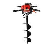 HUOMMGS Tarière à essence, 63 cc, 3 CV, moteur 2 temps, avec couronne de forage de 200 mm, lunettes de protection, tarière professionnelle, 7500 tr/min, pour jardins et pelouses