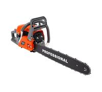 HUOMMGS Tronçonneuse à essence 58 CC - Moteur 2 temps - 2400 W - Mise à niveau - Avec longueur de lame de 50 cm - Avec démarreur à câble - Scie d'entretien des arbres pour jardins - Orange