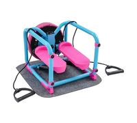 HUOMMGS Twister de hanche et stepper 2 en 1 pour la maison - Jusqu'à 150 kg - Mini stepper avec écran LCD - 2 bandes de résistance - Tapis antidérapant à 360° - Twister - Appareil de sport - Twister