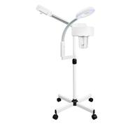 HUOMMGS Vapeur 2 en 1 pour le visage - 800 W - Pour le visage - Mobile - Nettoyeur de pores - Vapeur de spa - Hauteur réglable - 680 ml - Avec buse rotative à 360° - Source de lumière LED pour la