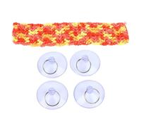 HUONIU Hamac pour Hamster Filet Tissé Doux avec Ventouses Fortes pour Reptiles Hamac Triangle Mélange Rouge Jaune Petit (Rectangulaire Petite Taille)