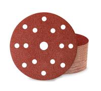 Huopueit 40 Pièces Disque Abrasif 150 mm 15 Trous Papier Disque Poncage Grain 40 pour Ponceuse Excentrique