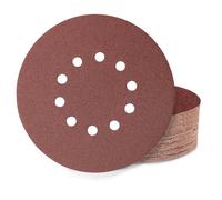Huopueit 40 Pièces Disque Abrasif 225 mm 10 Trous Grain 80 Papier Disque Poncage pour Cloisons Sèches Ponceuse Girafe