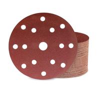 Huopueit 50 Pièces Disque Abrasif 150 mm 15 Trous Papier Disque Poncage Grain 120 pour Ponceuse Excentrique