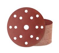 Huopueit 50 Pièces Disque Abrasif 150 mm 15 Trous Papier Disque Poncage Grain 240 pour Ponceuse Excentrique