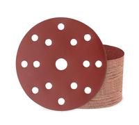 Huopueit 50 Pièces Disque Abrasif 150 mm 15 Trous Papier Disque Poncage Grain 400 pour Ponceuse Excentrique