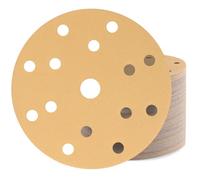 Huopueit 80 Pièces Disque Abrasif 150 mm, Grain 400 Papier Abrasif 15 Trous Disque Poncage pour Ponceuse Orbitale