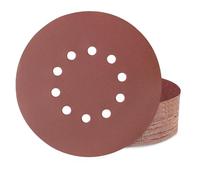 Huopueit Lot de 40 feuilles de papier abrasif 225 mm Velcro, 10 trous 225 mm, disques abrasifs grain 150 pour ponceuse à col long, ponceuse à sec, ponceuse de plafond et girafe abrasive