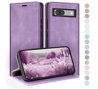 HUOUH Coque pour Google Pixel 7A avec RFID Blocage Etui à Rabat en Cuir de Premium,Fentes pour Cartes,Case à Rabat,Coques de Cover pour Pixel 7A Portefeuille Lilas Violet
