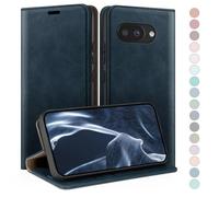 HUOUH Coque pour Google Pixel 9A avec RFID Blocage Etui à Rabat en Cuir de Premium,Fentes pour Cartes,Coques de Case,Cover à Rabat pour Pixel 9A Portefeuille Bleu Foncé