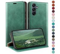 HUOUH Coque pour Samsung Galaxy A05/A05S avec RFID Blocage Etui à Rabat en Cuir de Premium,Fentes pour Cartes,Coques de Case,Cover à Rabat pour Samsung A05S Portefeuille Vert Clair